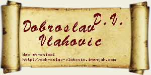 Dobroslav Vlahović vizit kartica